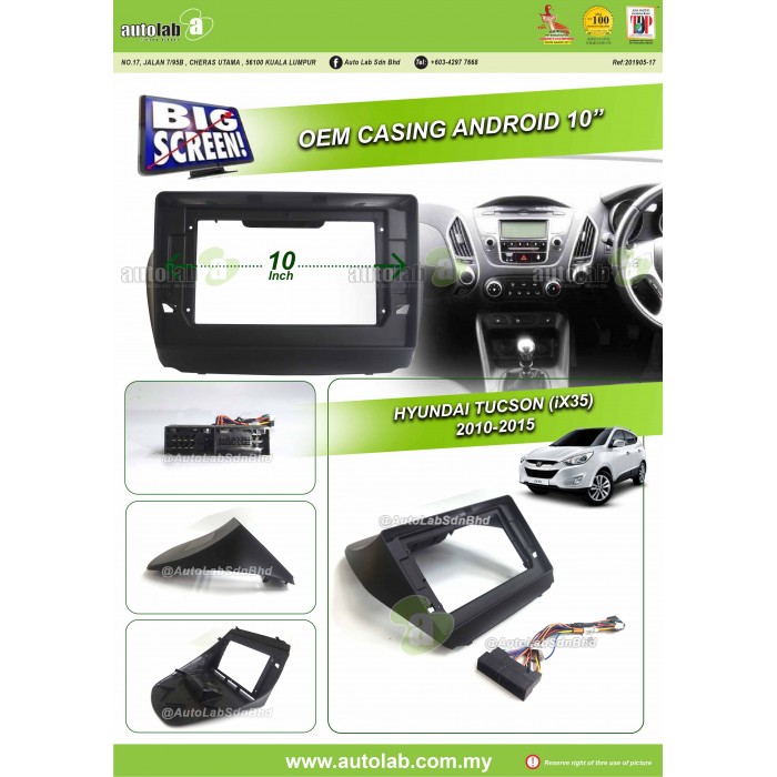 Big Screen Casing Android - Hyundai Tucson (iX35) 2011-2015 (10inch)